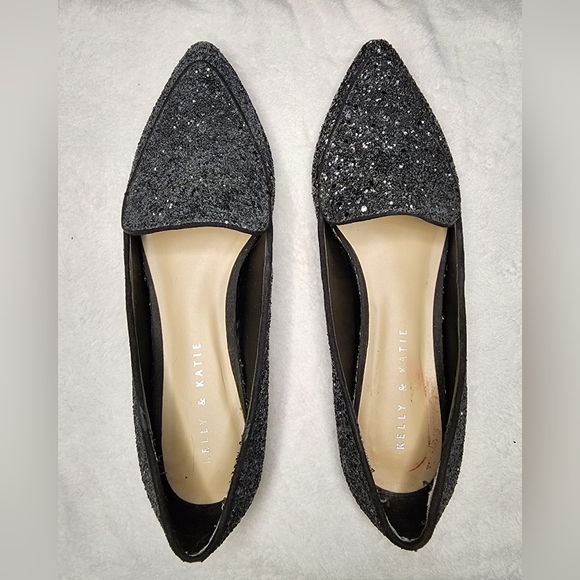 Black glitter loafers - Picture 1 of 4